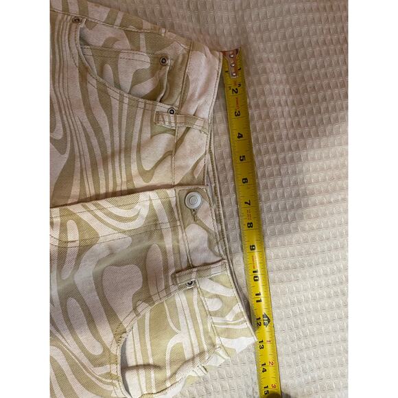 Tiger Mist Sergio Tan & White Swirl Print High Waist Boho Jeans XS - Picture 8 of 15